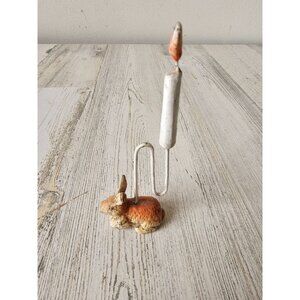 Vintage Easter bunny candle unique shabby chic spring decor unusual